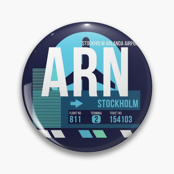 Item preview, Stockholm (ARN) Airport Code Baggage Tag designed and sold by SLAG-Creative.