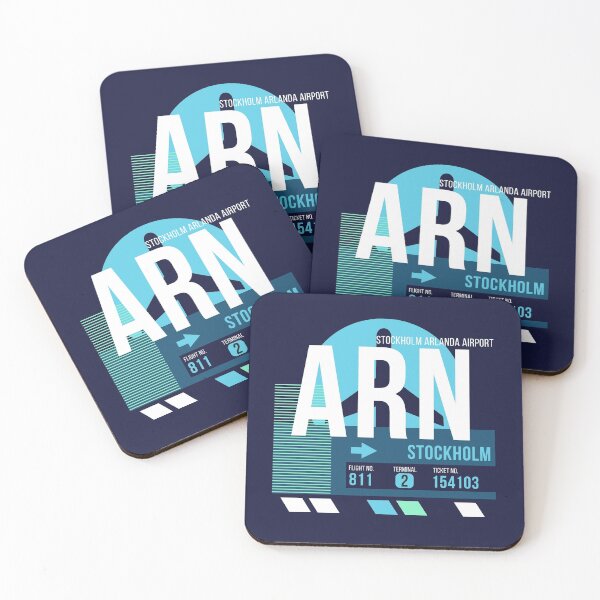 Item preview, Stockholm (ARN) Airport Code Baggage Tag designed and sold by SLAG-Creative.