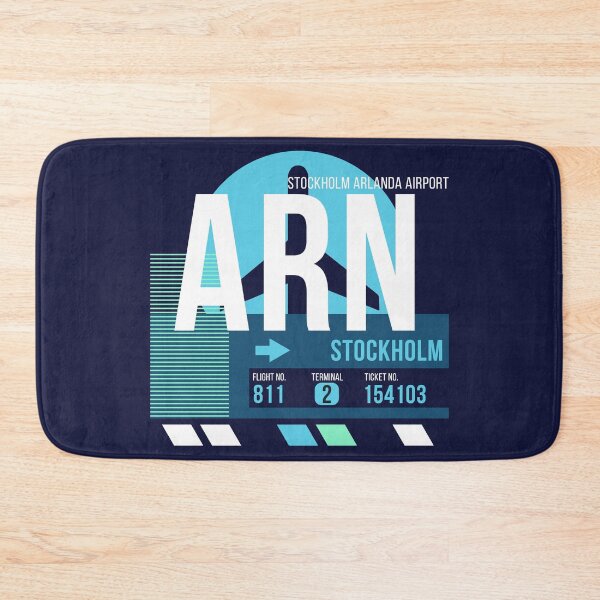 Item preview, Stockholm (ARN) Airport Code Baggage Tag designed and sold by SLAG-Creative.