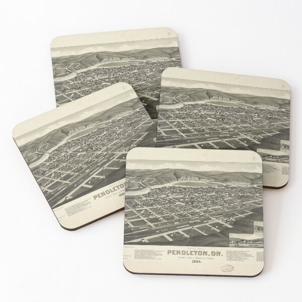 Item preview, Aerial View of Pendleton, Oregon (1884) designed and sold by allhistory.