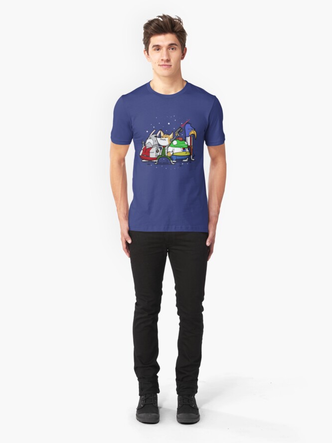 Alternate view of I see 'em up ahead. Let's rock 'n' roll! Slim Fit T-Shirt