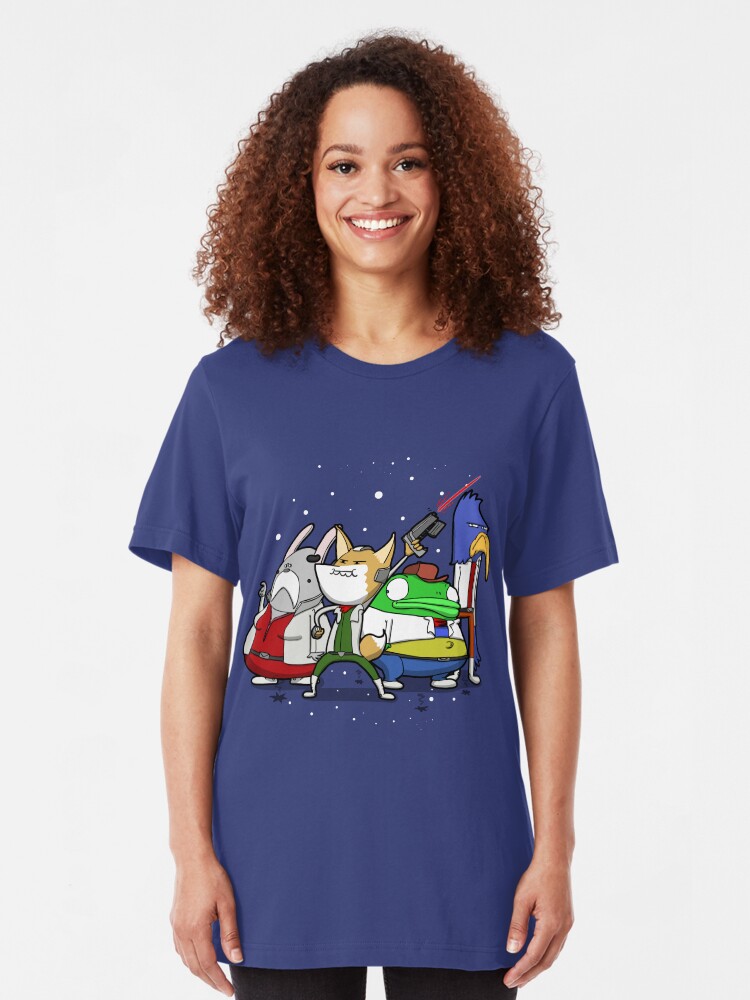 Alternate view of I see 'em up ahead. Let's rock 'n' roll! Slim Fit T-Shirt