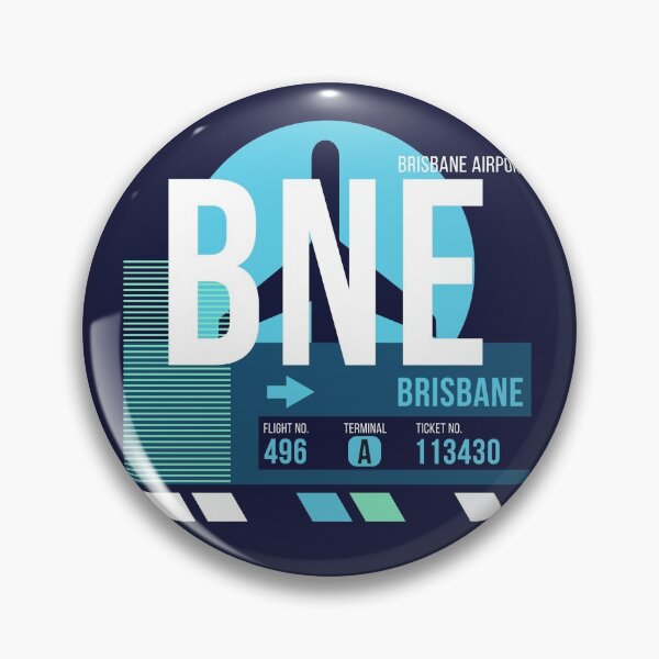 Item preview, Brisbane (BNE) Airport Code Baggage Tag designed and sold by SLAG-Creative.