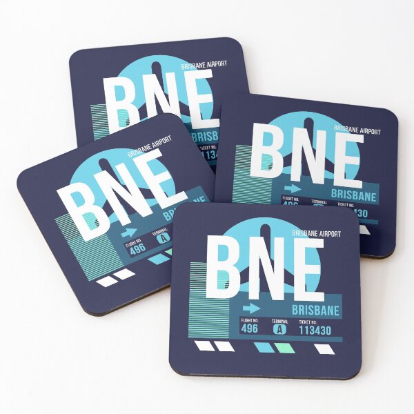 Item preview, Brisbane (BNE) Airport Code Baggage Tag designed and sold by SLAG-Creative.