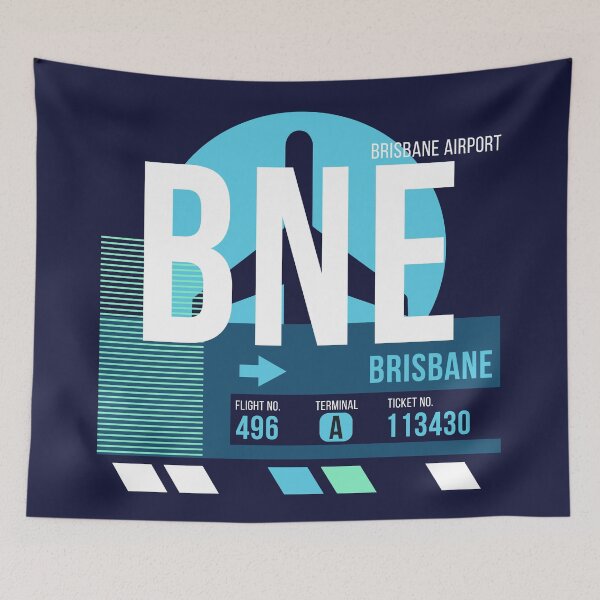 Item preview, Brisbane (BNE) Airport Code Baggage Tag designed and sold by SLAG-Creative.