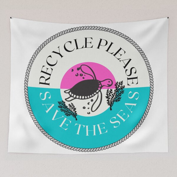 Item preview, Sea Turtle - Recycle Please Save The Seas designed and sold by Cute Designs Shop.