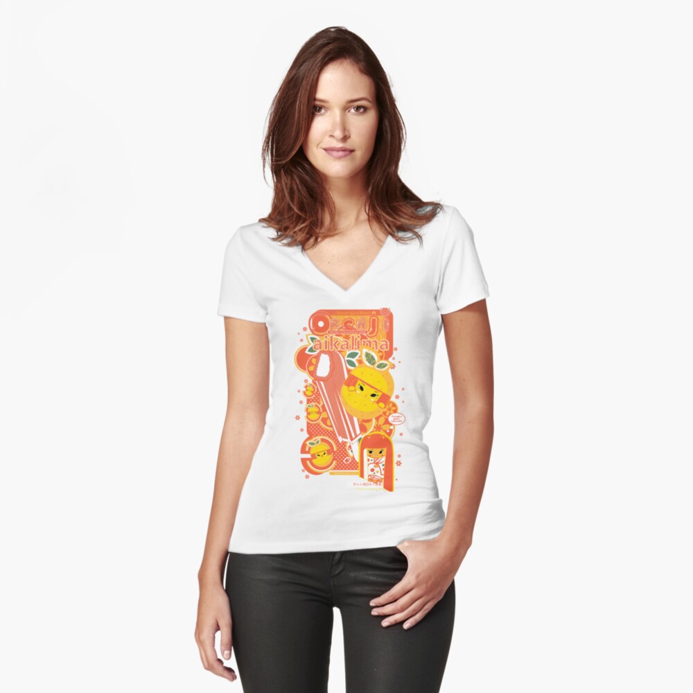 Item preview, Fitted V-Neck T-Shirt designed and sold by popsho.