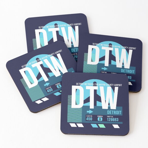 Item preview, Detroit (DTW) Airport Code Baggage Tag designed and sold by SLAG-Creative.