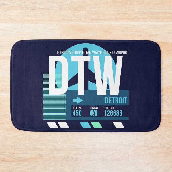 Item preview, Detroit (DTW) Airport Code Baggage Tag designed and sold by SLAG-Creative.