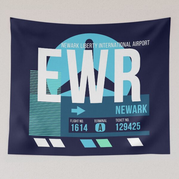Item preview, Newark (EWR) Airport Code Baggage Tag designed and sold by SLAG-Creative.