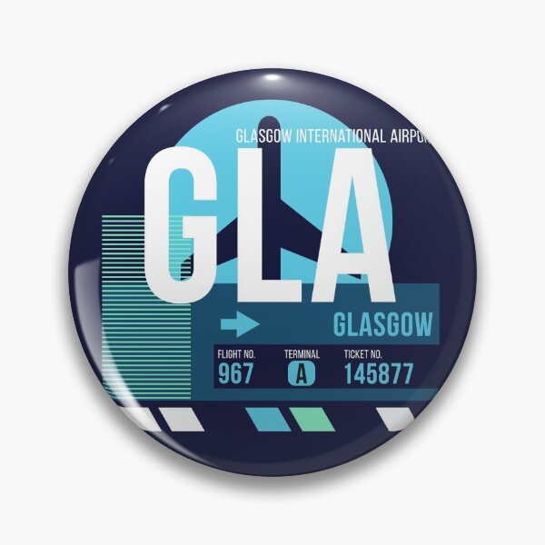 Item preview, Glasgow (GLA) Airport Code Baggage Tag designed and sold by SLAG-Creative.