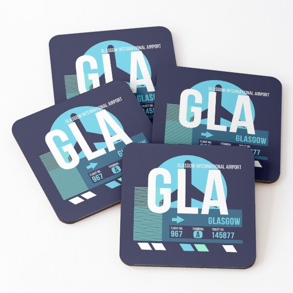 Item preview, Glasgow (GLA) Airport Code Baggage Tag designed and sold by SLAG-Creative.