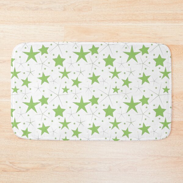 Item preview, green vector stars seamless pattern on the white background- Green and white. designed and sold by linagaiaart.