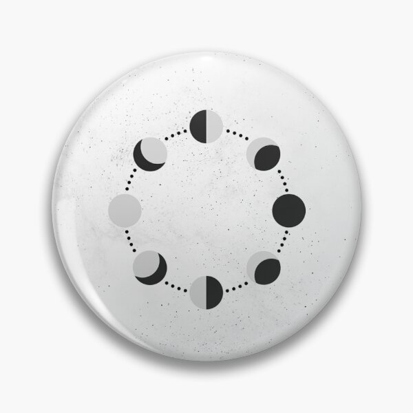 Item preview, Minimal Lunar Cycle Illustration - Polar White designed and sold by pixelstag.