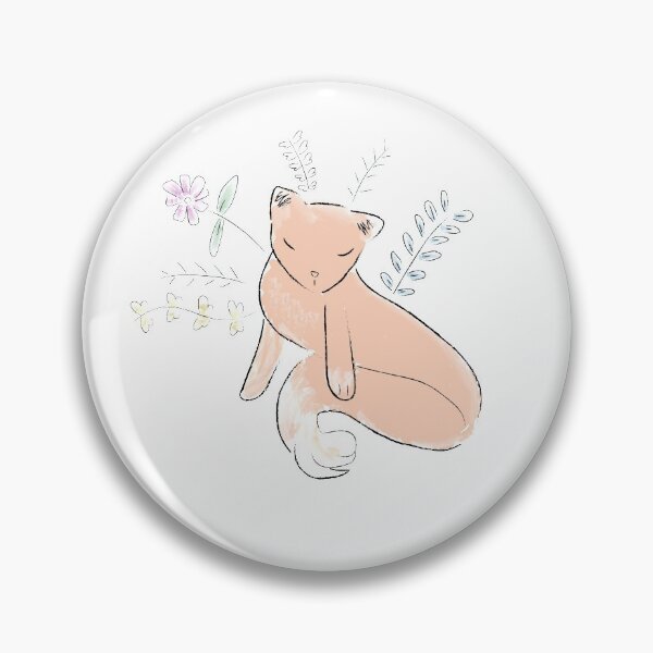 Item preview, Cute Fox with Flowers designed and sold by kelnan.