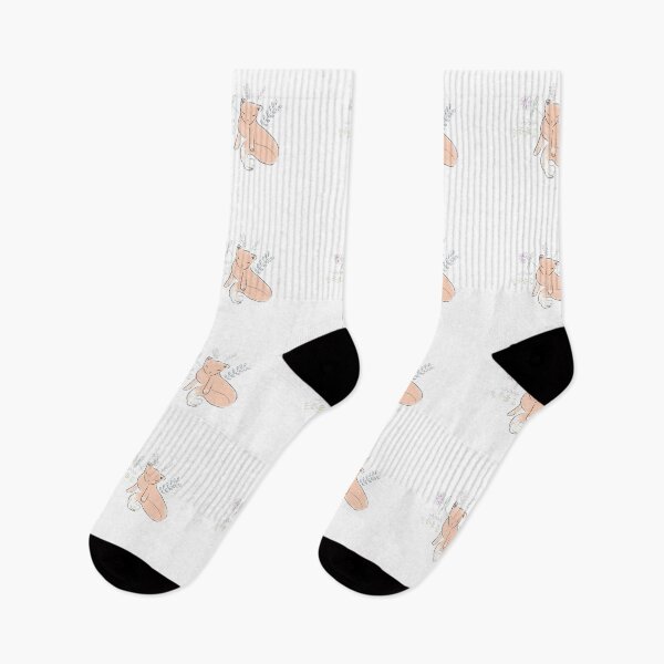 Item preview, Cute Fox with Flowers designed and sold by kelnan.