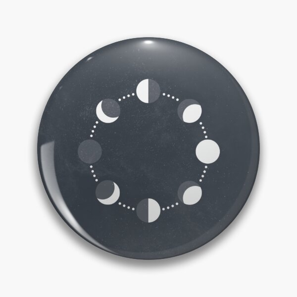 Item preview, Minimal Lunar Cycle Illustration - Ash Grey designed and sold by pixelstag.
