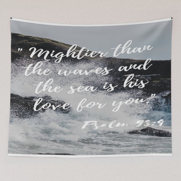 Item preview, Psalm 93:4 waves bible verse designed and sold by JLPhotographer.