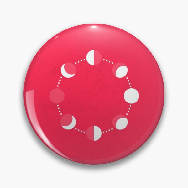 Item preview, Minimal Lunar Cycle Illustration - Cherry Red designed and sold by pixelstag.