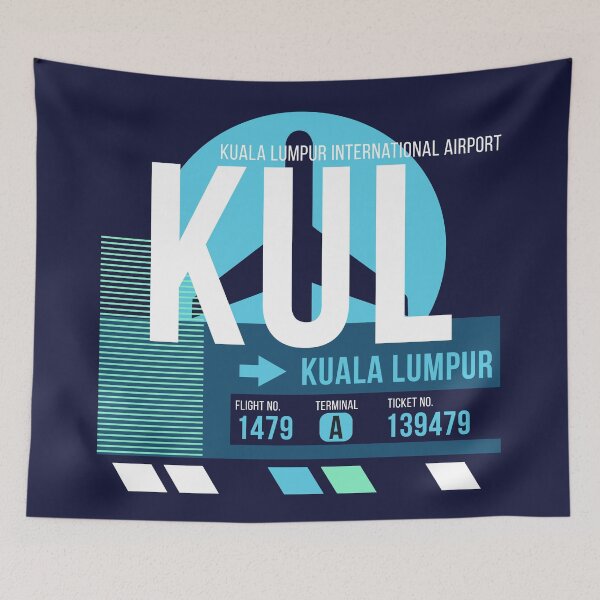 Item preview, Kuala Lumpur (KUL) Airport Code Baggage Tag designed and sold by SLAG-Creative.