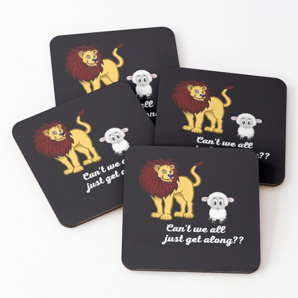 Item preview, "Can't We All Just Get Along??" . . ." Sure we can," said the Lion to the little lamb. "Come closer, little one."." designed and sold by JoelsCorner.
