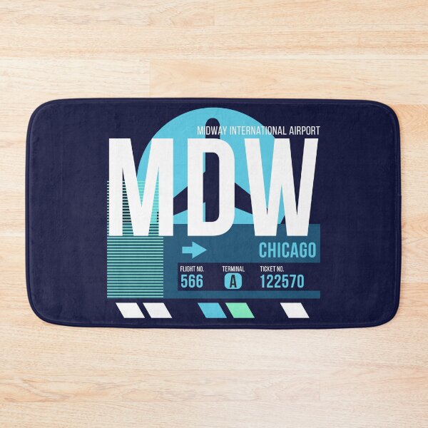 Item preview, Chicago Midway (MDW) Airport Code Baggage Tag designed and sold by SLAG-Creative.