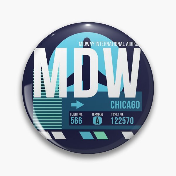 Item preview, Chicago Midway (MDW) Airport Code Baggage Tag designed and sold by SLAG-Creative.
