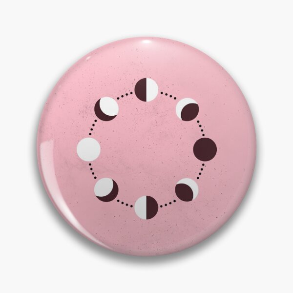 Item preview, Minimal Lunar Cycle Illustration - Milkshake pink designed and sold by pixelstag.