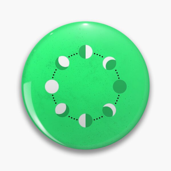 Item preview, Minimal Lunar Cycle Illustration - Midori Green designed and sold by pixelstag.