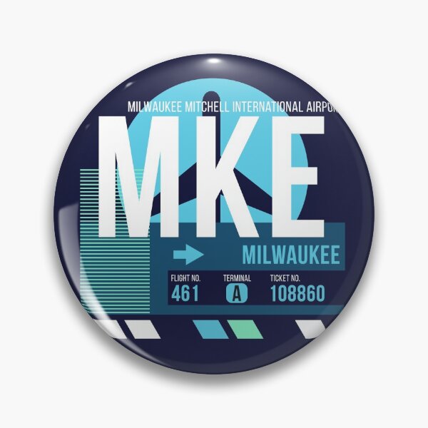 Artikelvorschau, Milwaukee (MKE) Flughafencode Gepäckanhänger entworfen und verkauft von SLAG-Creative.