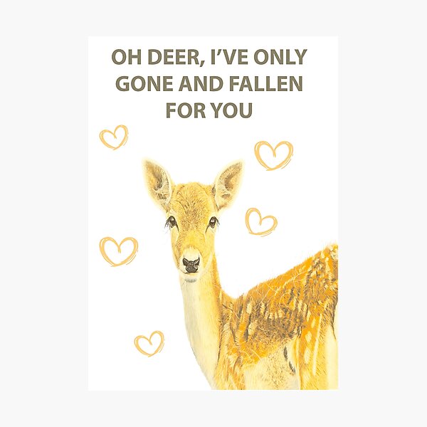 Item preview, OH DEER I'VE ONLY GONE AND FALLEN FOR YOU designed and sold by IslesArt.