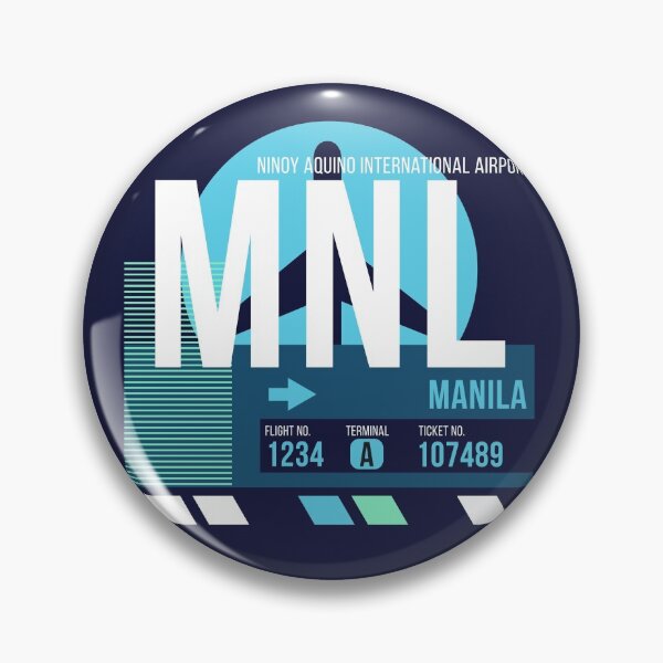 Item preview, Manila (MNL) Airport Code Baggage Tag designed and sold by SLAG-Creative.