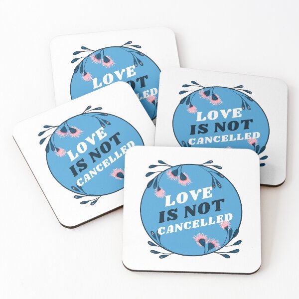 Item preview, Love Is Not Cancelled - Blue and Pink Floral Wreath  designed and sold by Cute Designs Shop.
