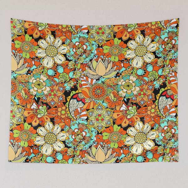 Item preview, Retro 70s Floral Pattern designed and sold by HastyHouse.
