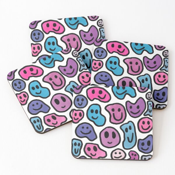 Item preview, vibrant smiley faces  designed and sold by mirandathrasher.