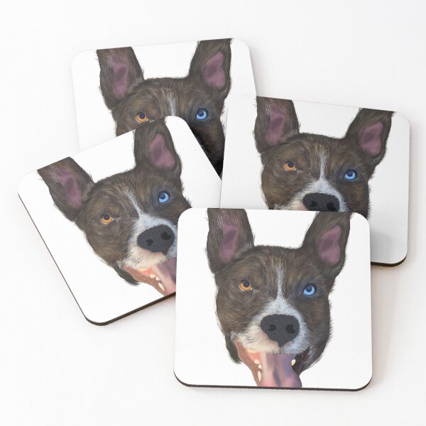 Item preview, Pitbull Brindle Mix With Different Color Eyes designed and sold by Jespn.