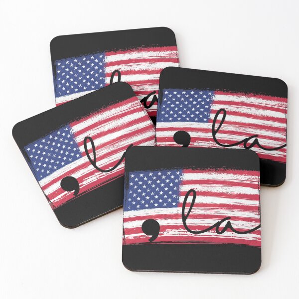 Item preview, Kamala, Kamala Harris, Comma - la la la, Vice President, USA Inauguration 2021, American Flag,  designed and sold by ColorOfIris.