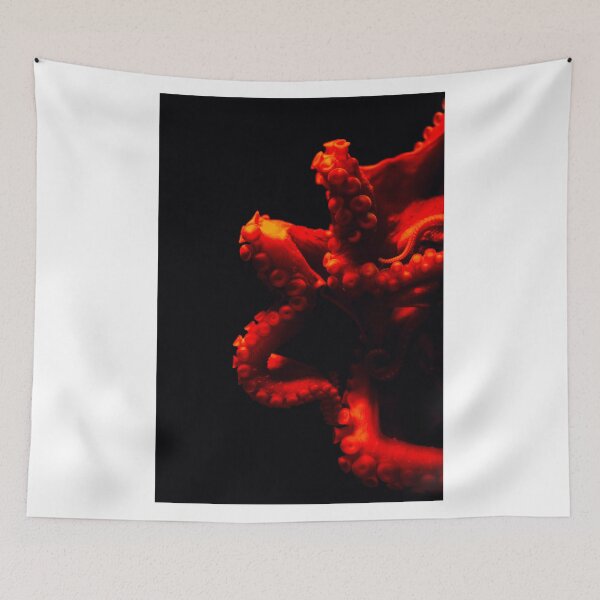 Item preview, Orange Red Octopus in dark ocean designed and sold by Butterfly-Dream.
