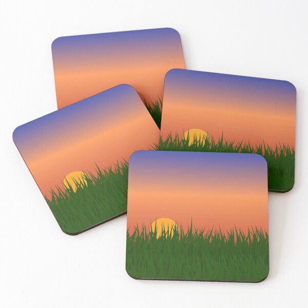 Artikelvorschau, Sonnenuntergang mit Farbverlauf Himmel und Gras entworfen und verkauft von ShaunSandhu.