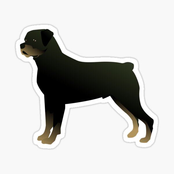 Rottweiler Basic Breed Silhouette Sticker