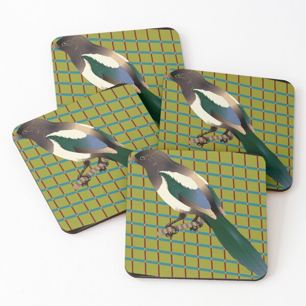 Item preview, Magpie on Orange Plaid designed and sold by OrangeEden.