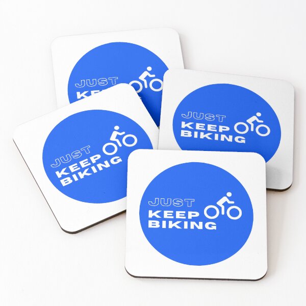 Item preview, Just Keep Biking - Funny Cycling Sign designed and sold by Cute Designs Shop.