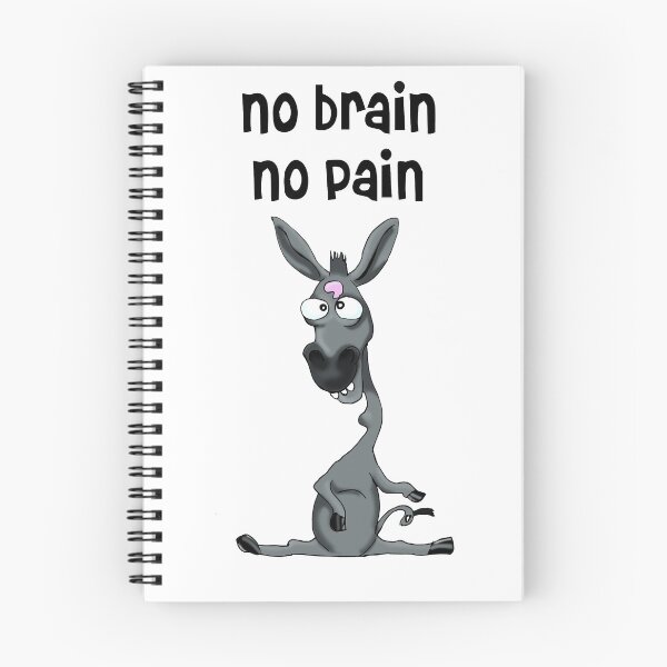 Item preview, no brain no pain donkey. designed and sold by adrart7.