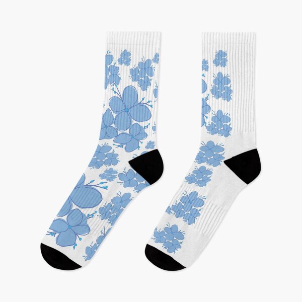 Item preview, Blue floral print designed and sold by Maya Tw.