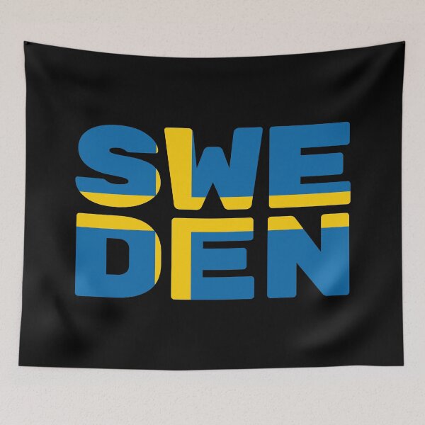 Item preview, Sweden Flag Text designed and sold by OldDannyBrown.