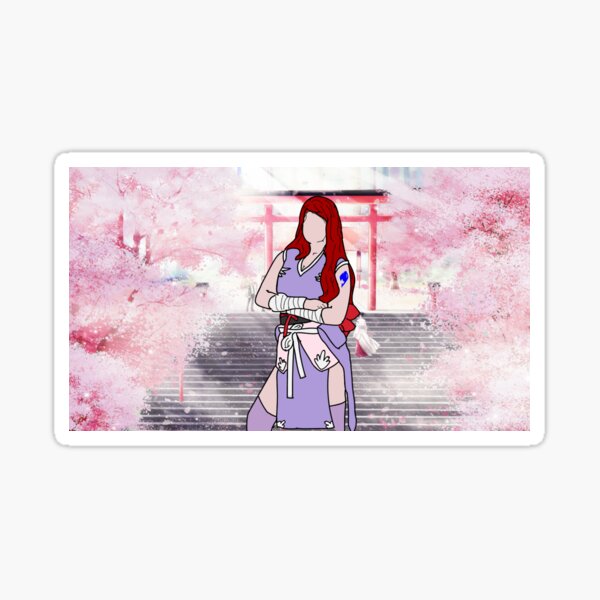 Sticker Erza Scarlet Redbubble