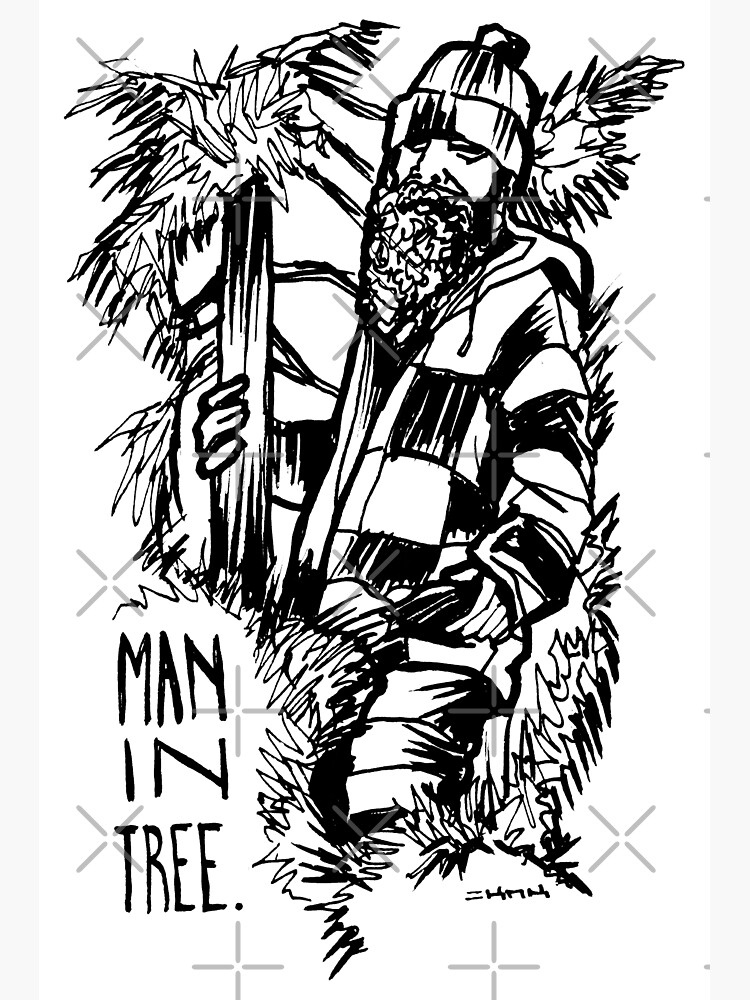 Man in Tree Seattle manintree by sketchNkustom