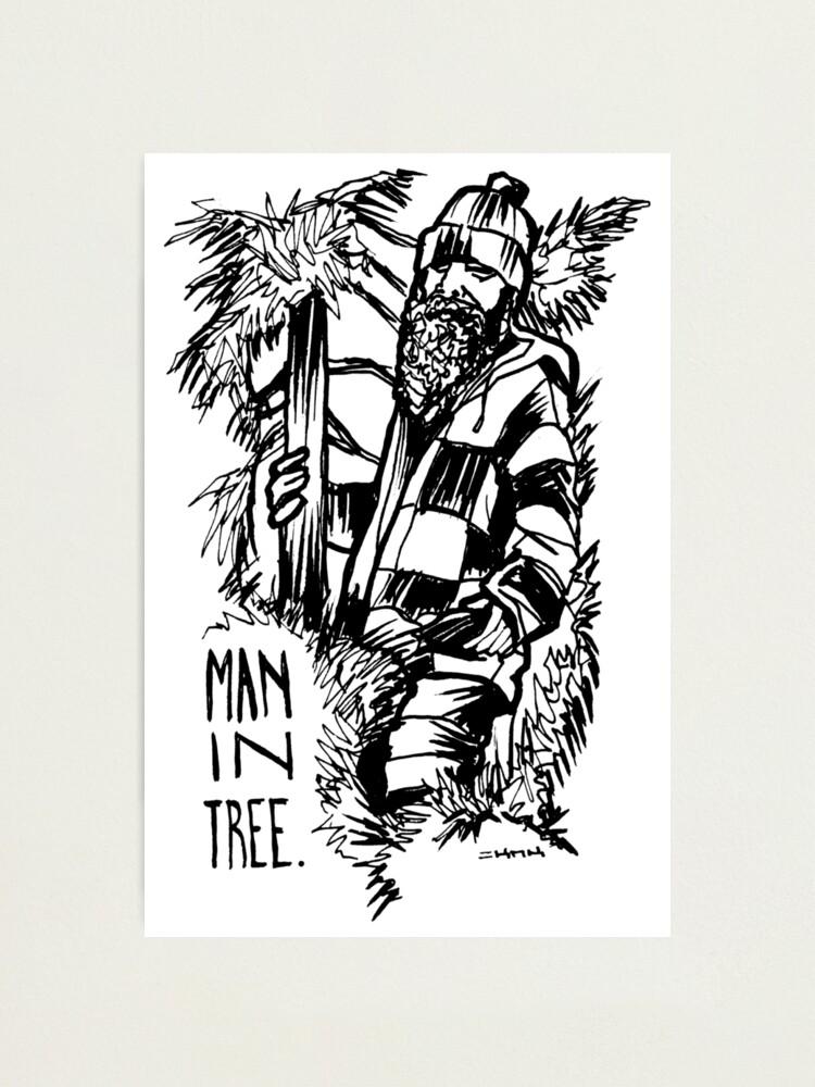 Alternate view of Man in Tree Seattle manintree Photographic Print