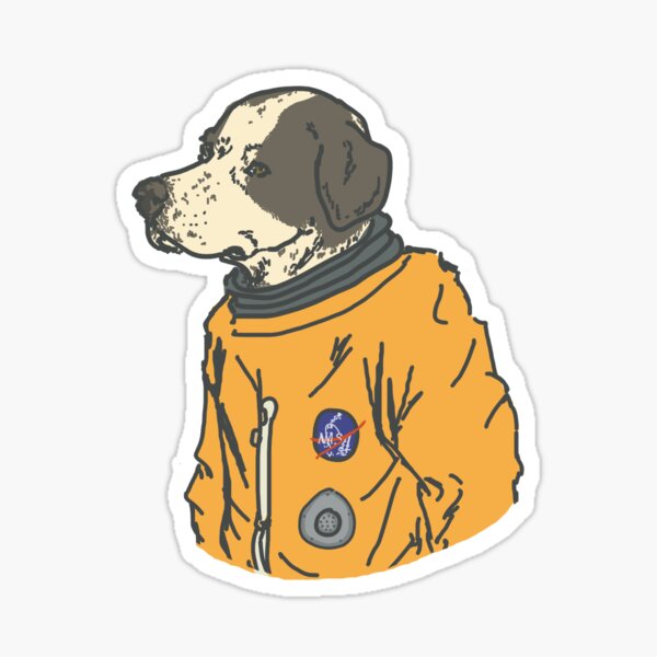 Astronaut Dog Stickers Redbubble - roblox puppy decals