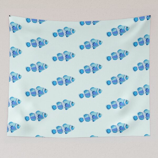 Item preview, Kawaii Clownfish Blue designed and sold by Gwen Meyers.